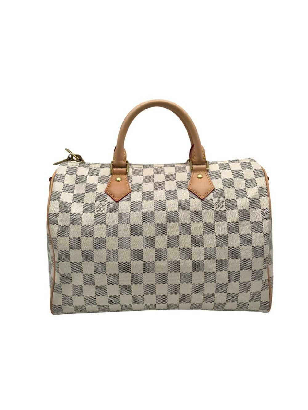 Louis Vuitton White Leather Speedy Bandouliere 30 Shoulder Bag